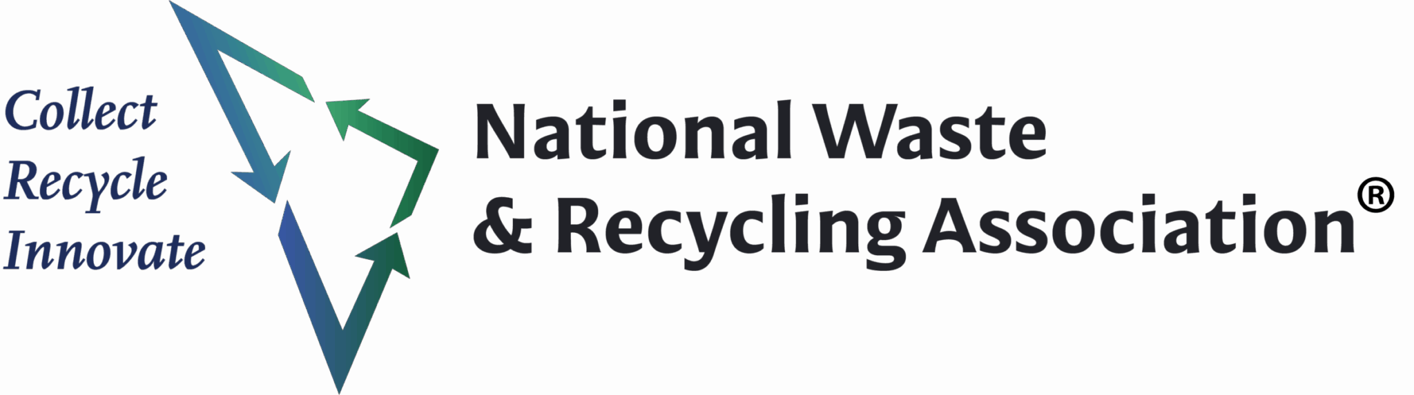 National Waste & Recycling Association logo. Collect, Recycle, Innovate.